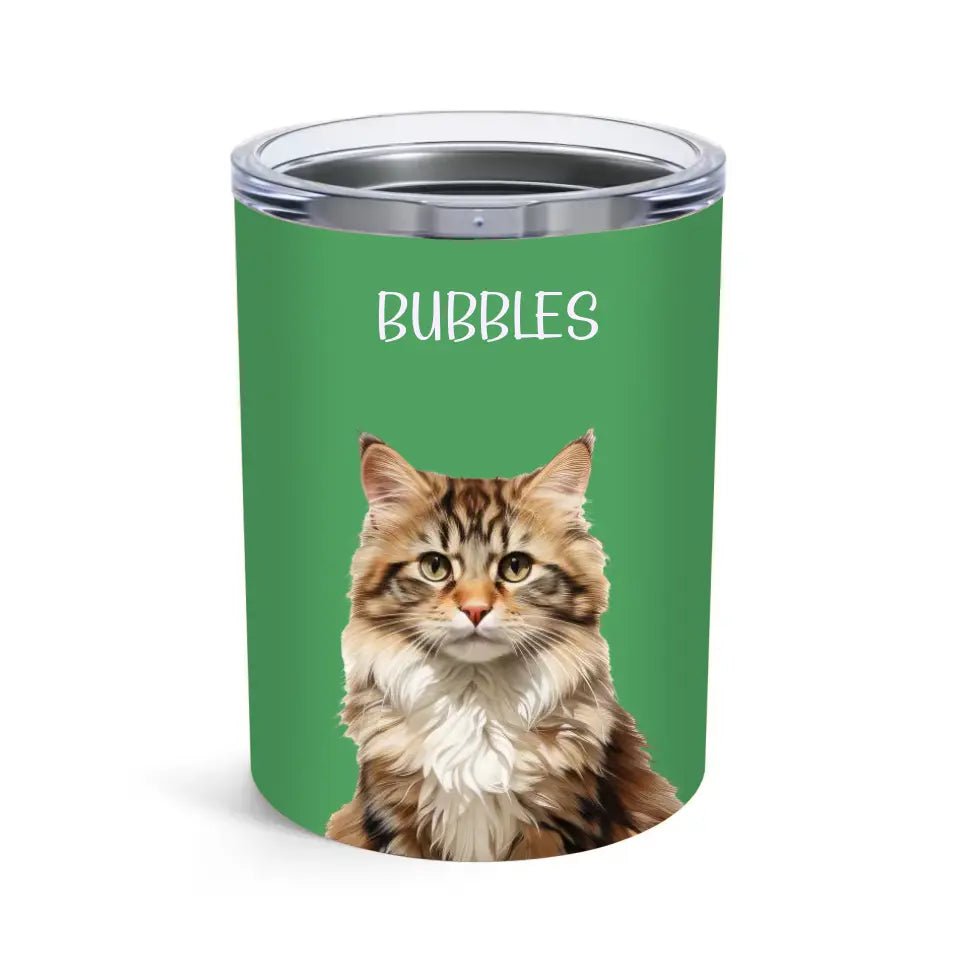 Custom Personalised Cat Photo Tumbler - Chic Kitty