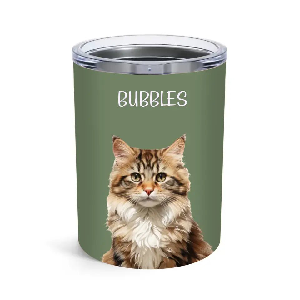 Custom Personalised Cat Photo Tumbler - Chic Kitty