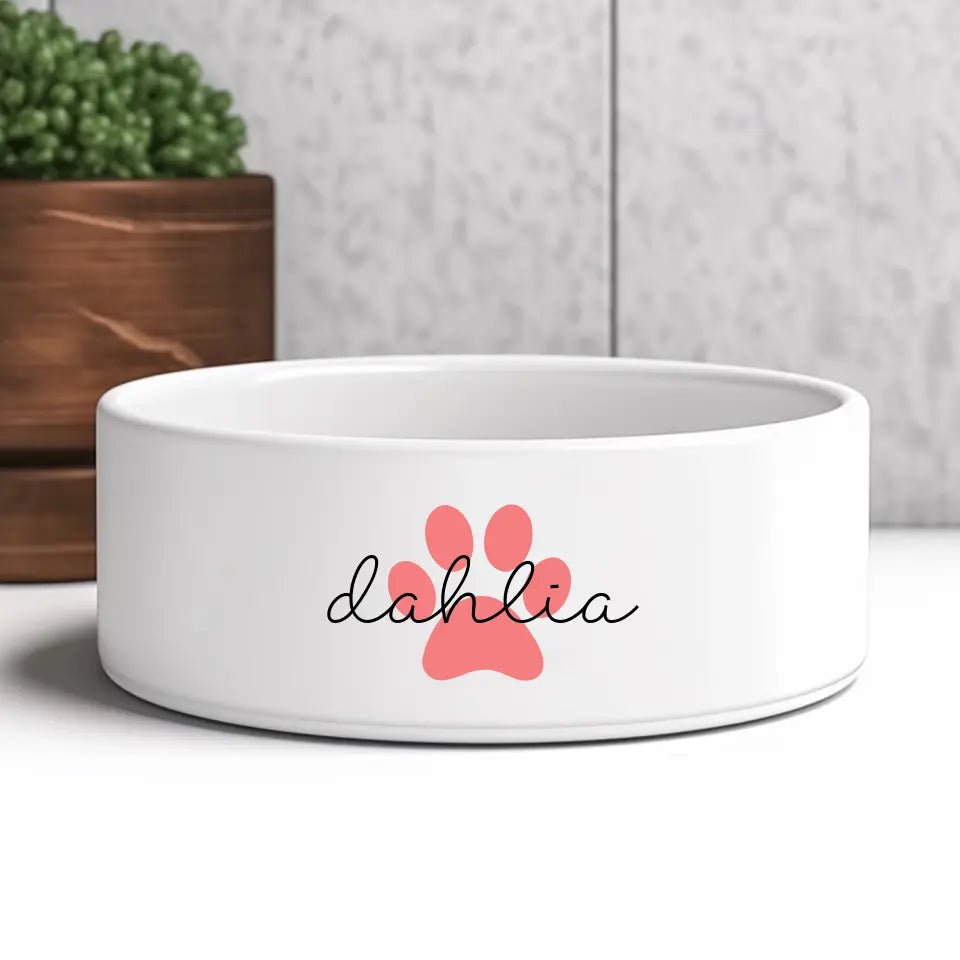 Custom Personalised Name Cat Bowl - Chic Kitty