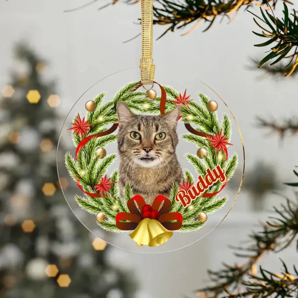 Custom Personalized Cat Photo - Acrylic Ornaments - Chic Kitty