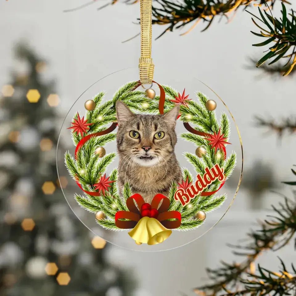 Custom Personalized Cat Photo - Acrylic Ornaments - Chic Kitty