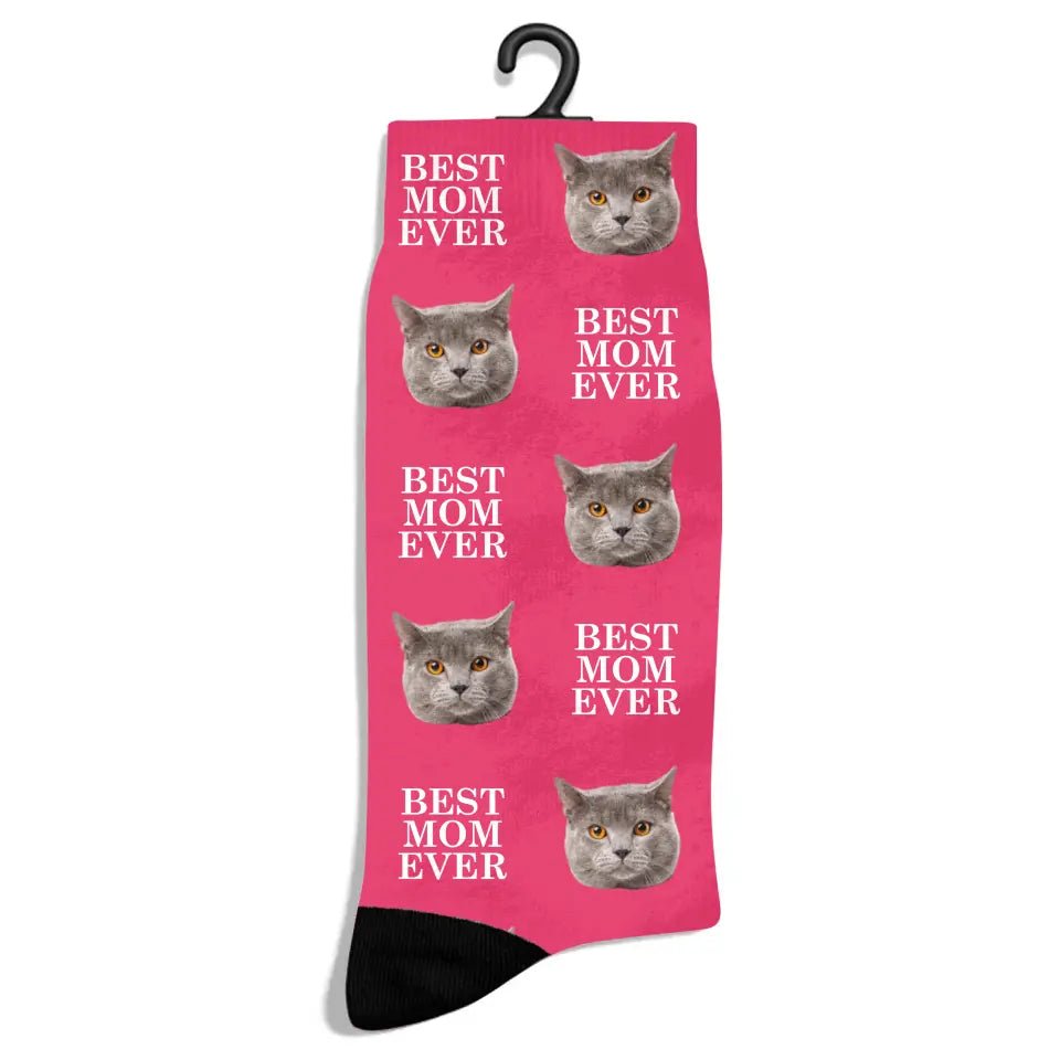 Custom Personalized Photo Socks - Gift for Women, Cat Mom & Dog Mom - Chic Kitty