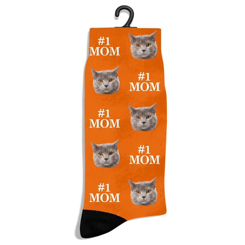 Custom Personalized Photo Socks - Gift for Women, Cat Mom & Dog Mom - Chic Kitty