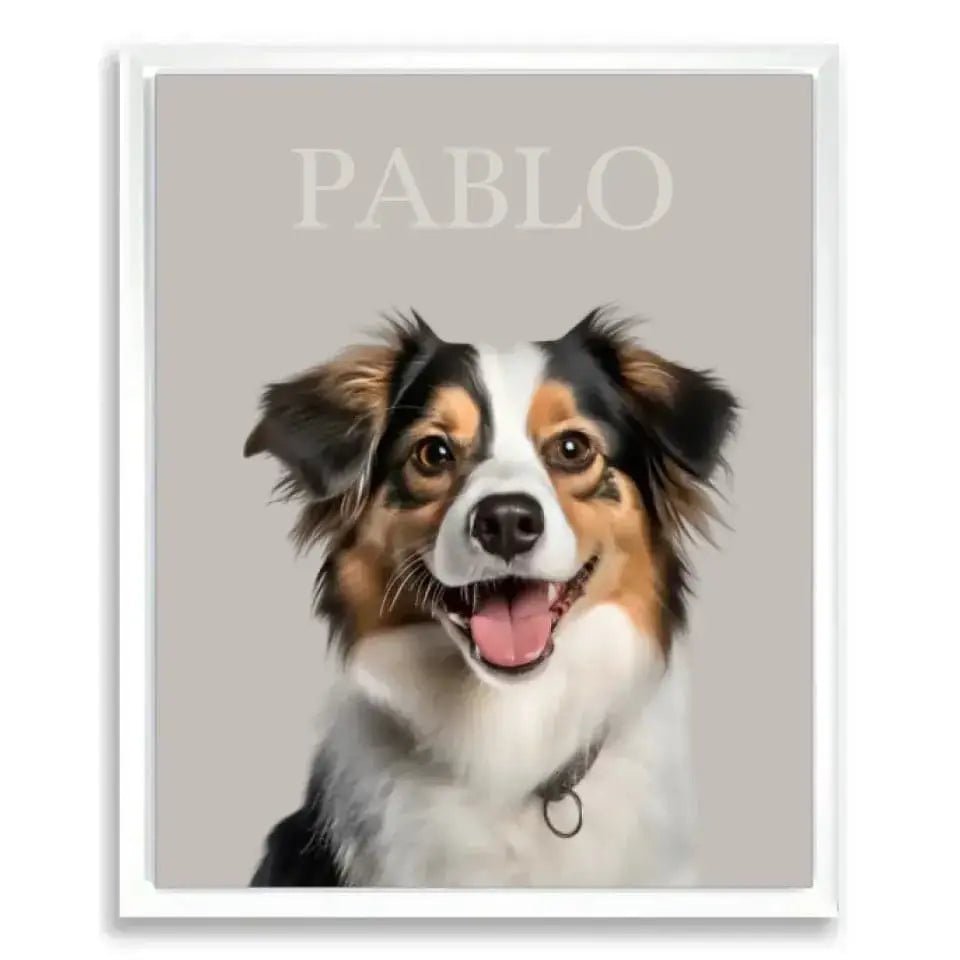 Custom Pet Photo Poster with Frame - Chic Kitty