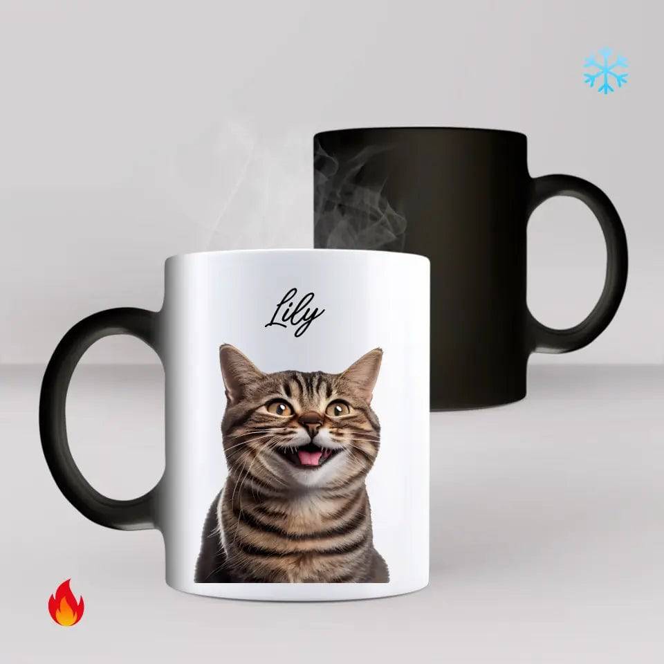 Custom Cat Photo Color Changing Mug - Chic Kitty