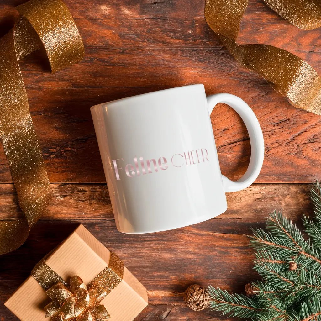 Feline Cheer Ceramic Mug - Chic Kitty