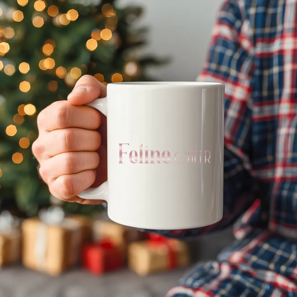 Feline Cheer Ceramic Mug - Chic Kitty