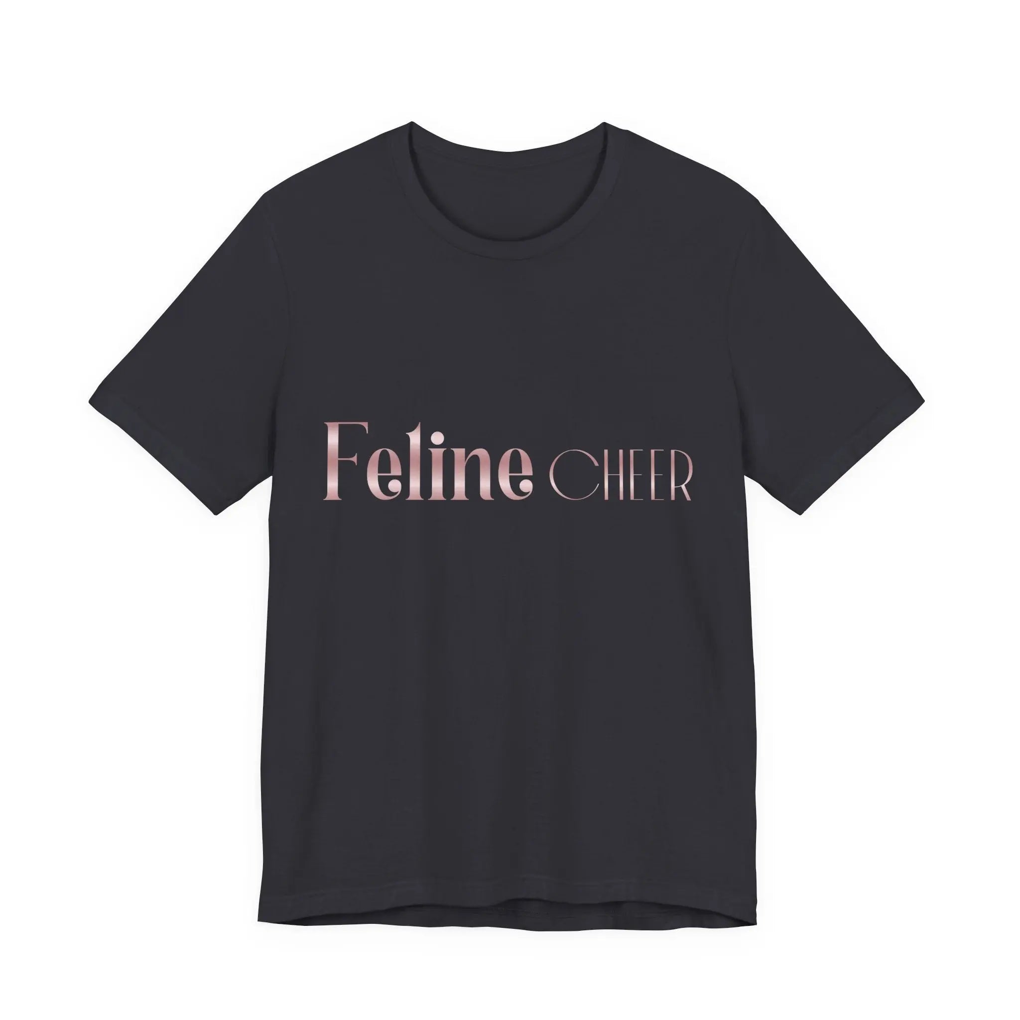Feline Chic T‑Shirt — Pink Metallic "Feline Chic" Graphic Tee - Chic Kitty