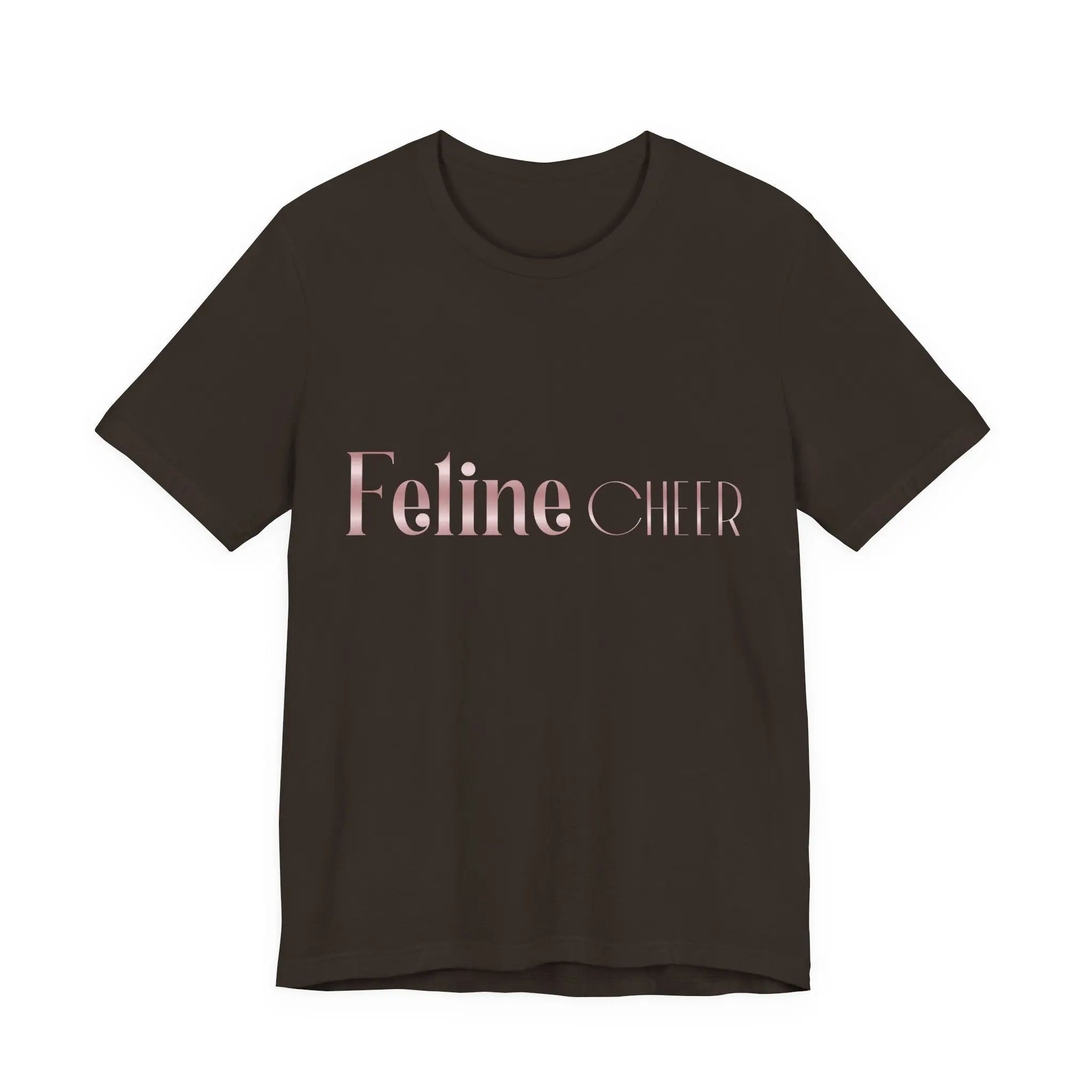 Feline Chic T‑Shirt — Pink Metallic "Feline Chic" Graphic Tee - Chic Kitty