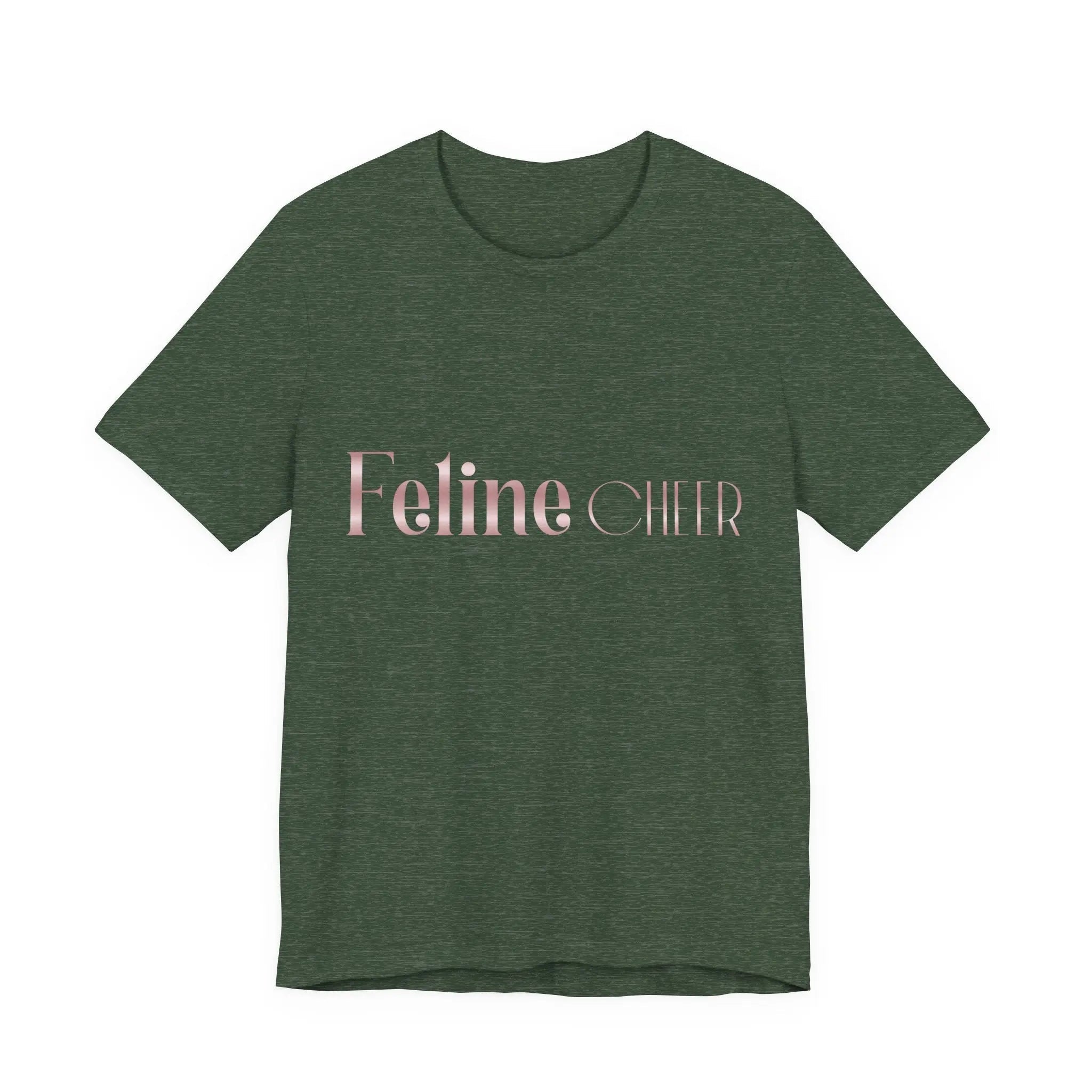Feline Chic T‑Shirt — Pink Metallic "Feline Chic" Graphic Tee - Chic Kitty
