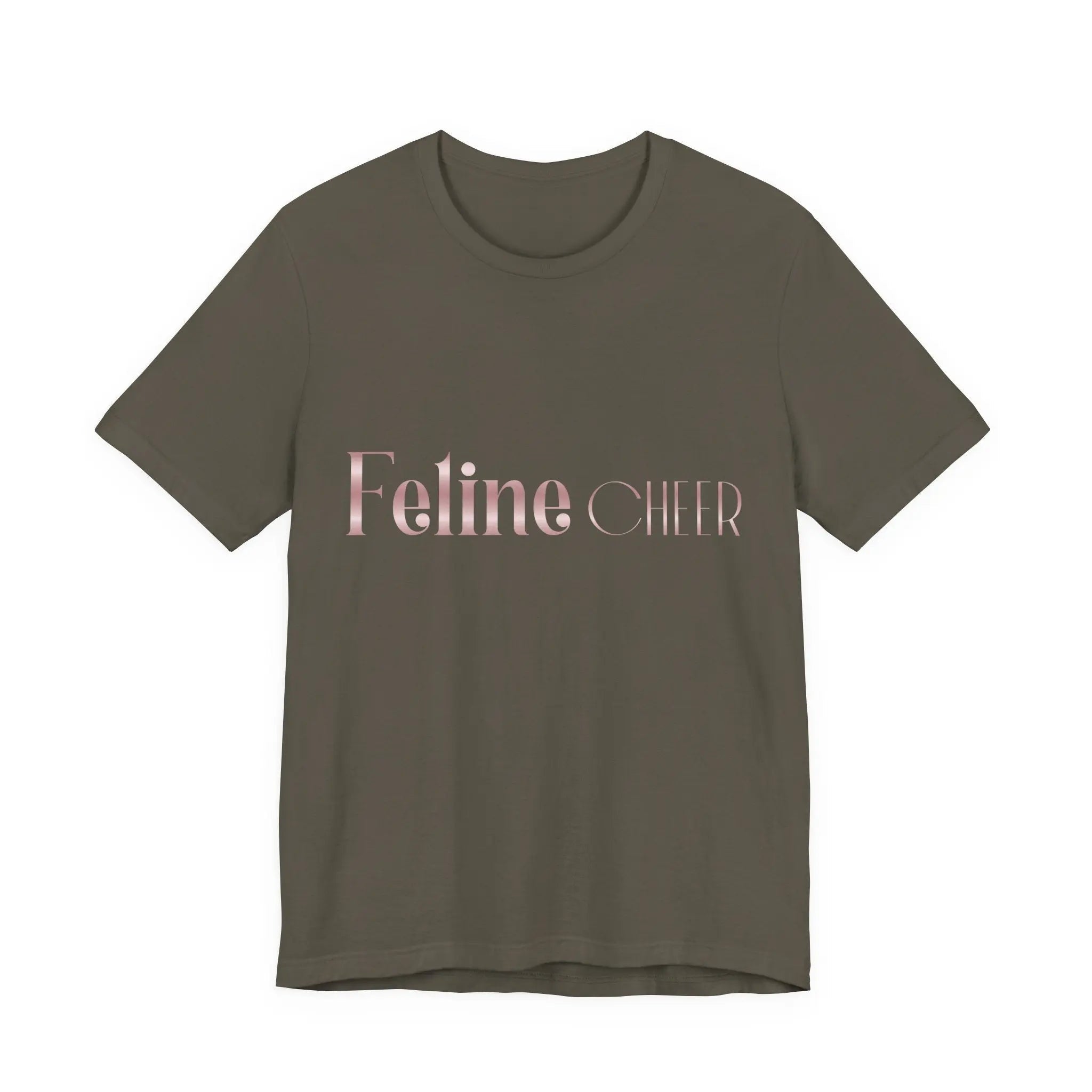 Feline Chic T‑Shirt — Pink Metallic "Feline Chic" Graphic Tee - Chic Kitty