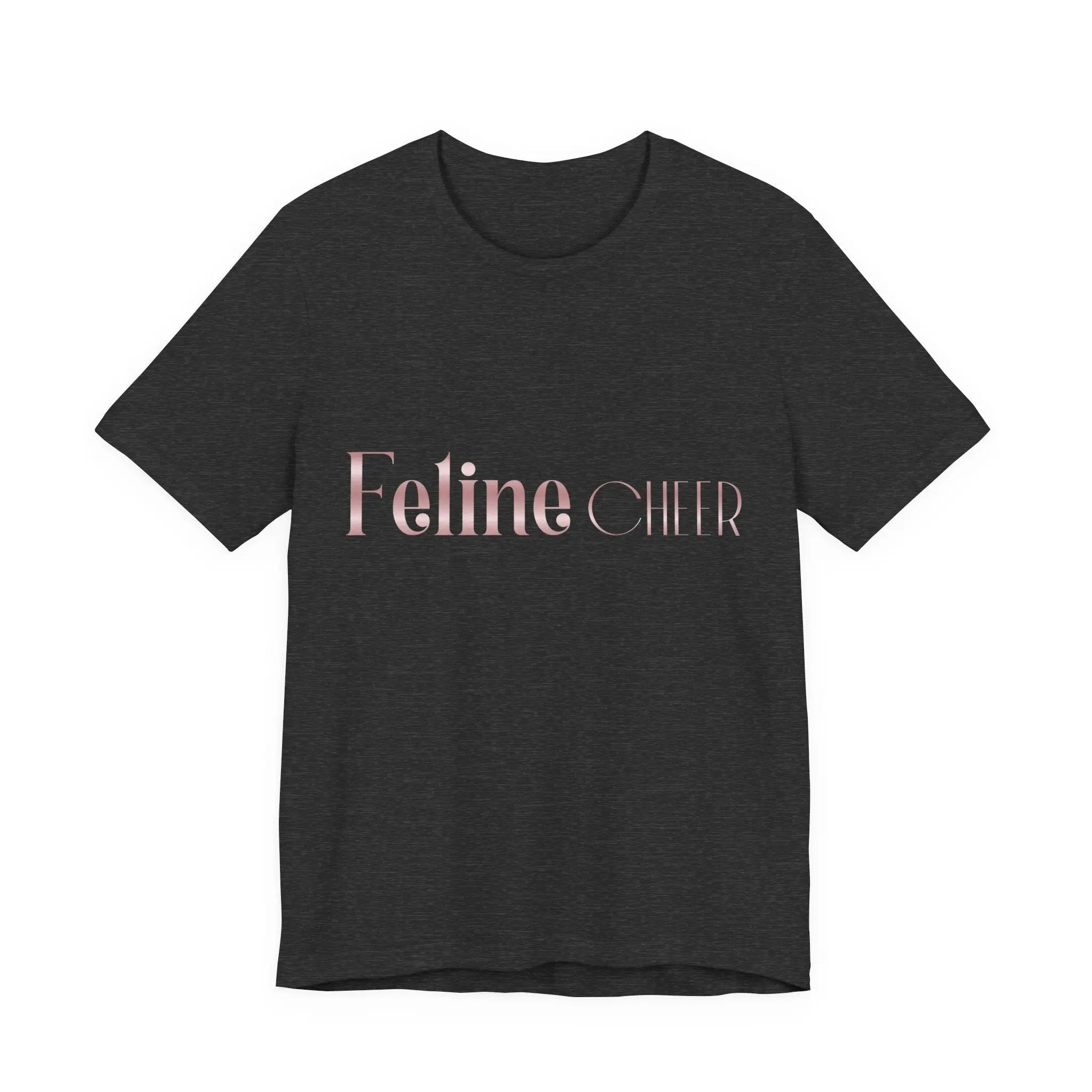 Feline Chic T‑Shirt — Pink Metallic "Feline Chic" Graphic Tee - Chic Kitty