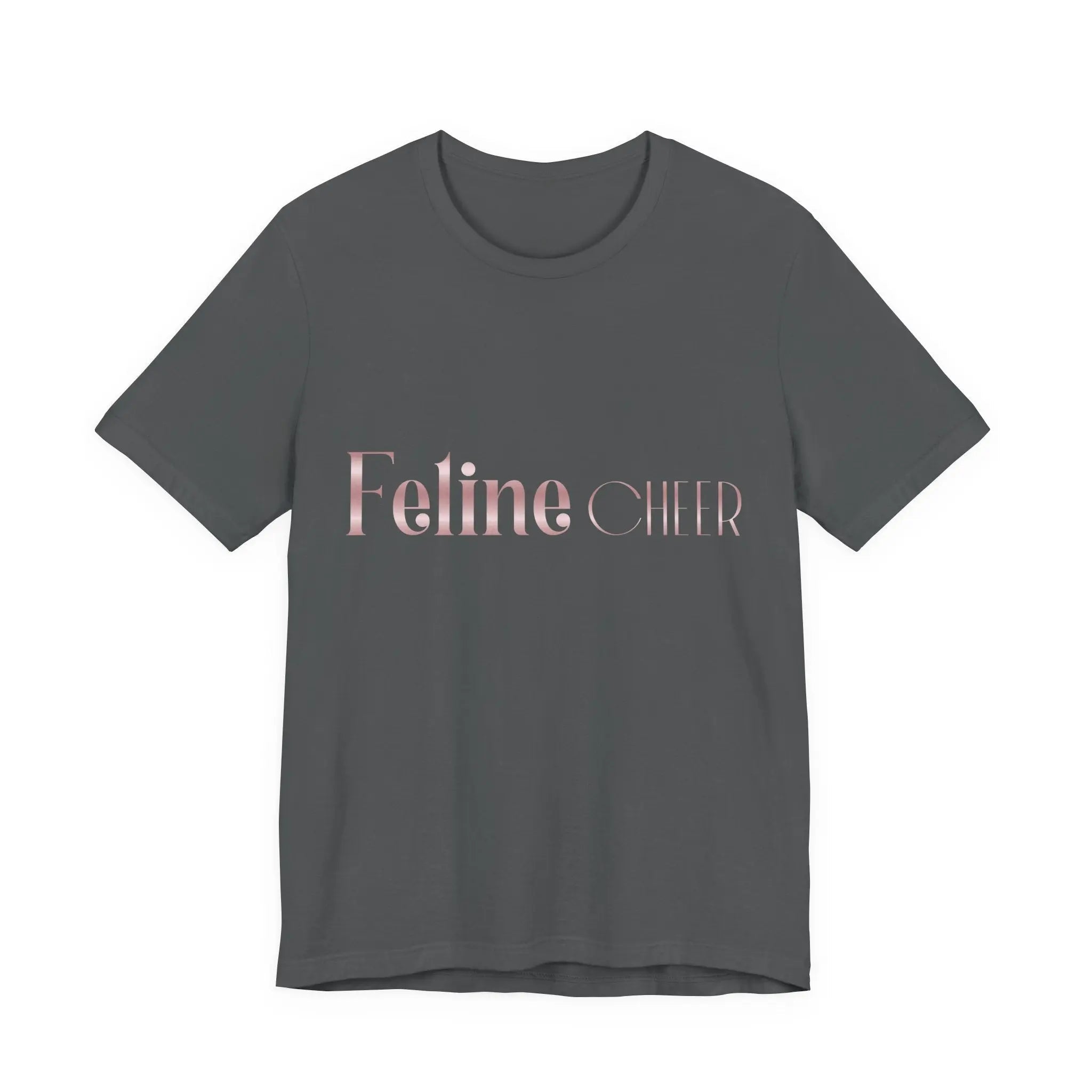 Feline Chic T‑Shirt — Pink Metallic "Feline Chic" Graphic Tee - Chic Kitty