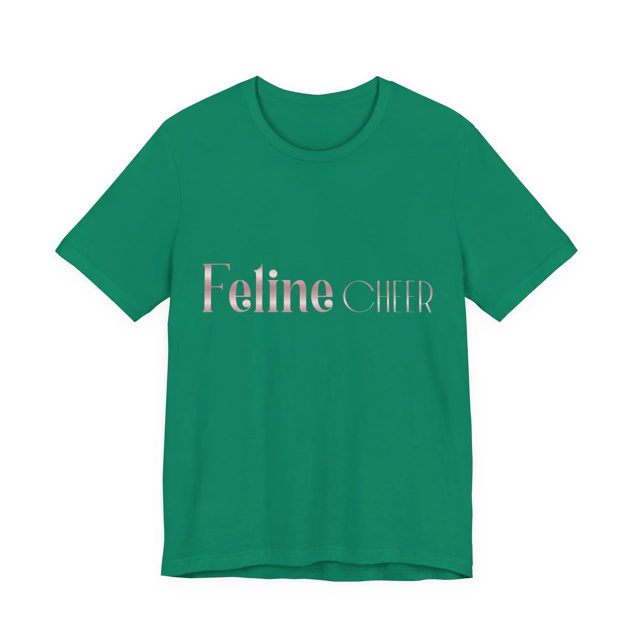 Feline Chic T‑Shirt — Pink Metallic "Feline Chic" Graphic Tee - Chic Kitty