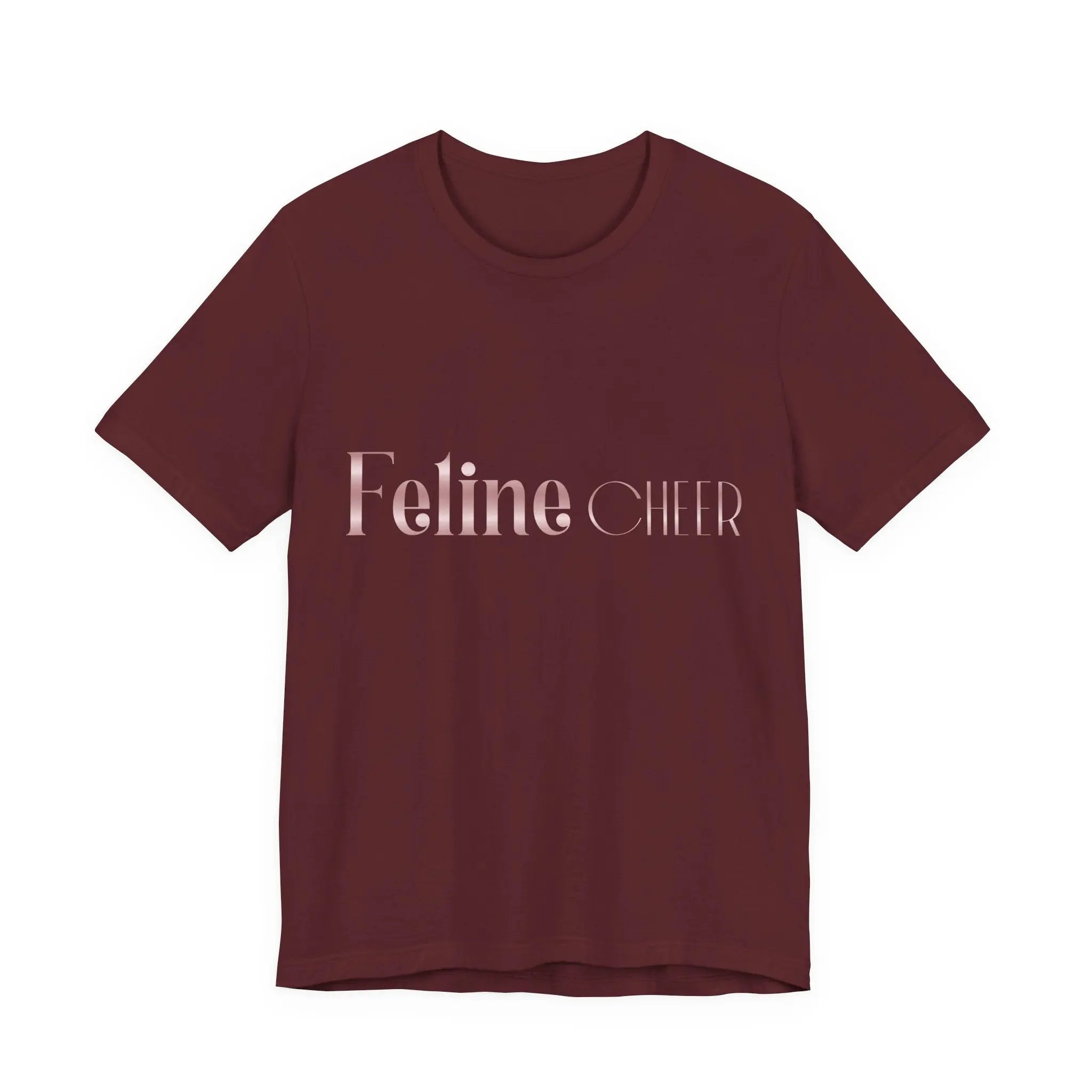 Feline Chic T‑Shirt — Pink Metallic "Feline Chic" Graphic Tee - Chic Kitty