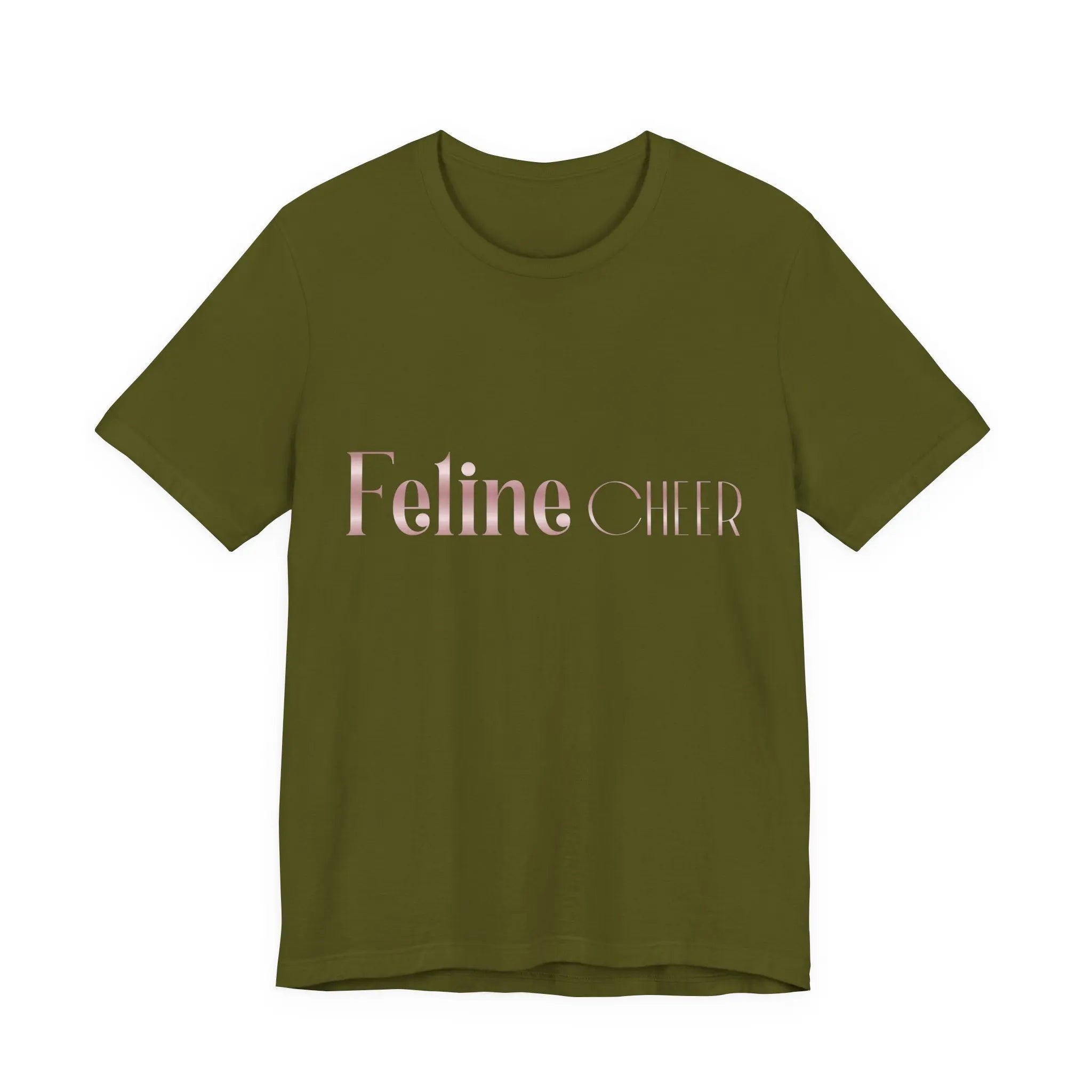 Feline Chic T‑Shirt — Pink Metallic "Feline Chic" Graphic Tee - Chic Kitty