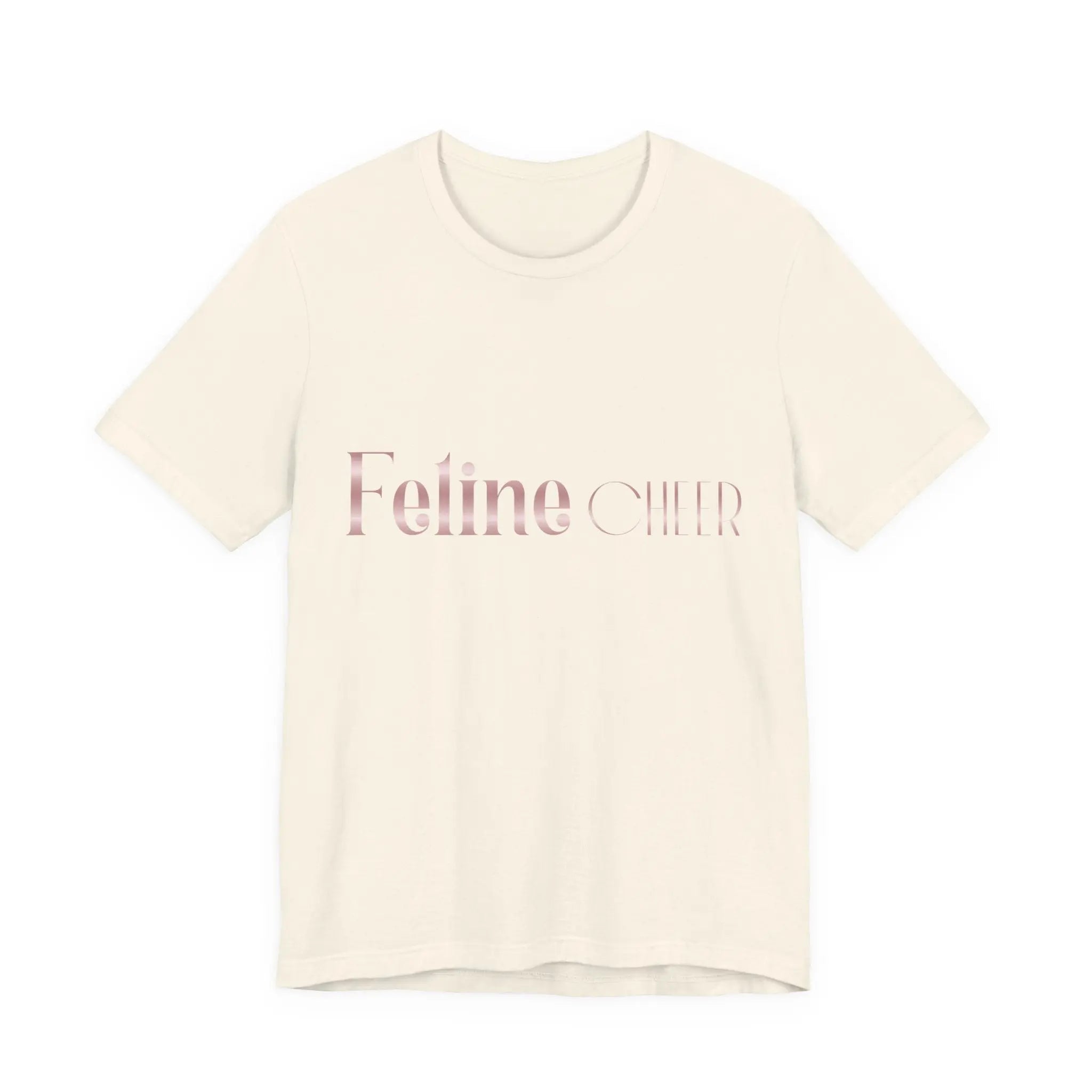 Feline Chic T‑Shirt — Pink Metallic "Feline Chic" Graphic Tee - Chic Kitty