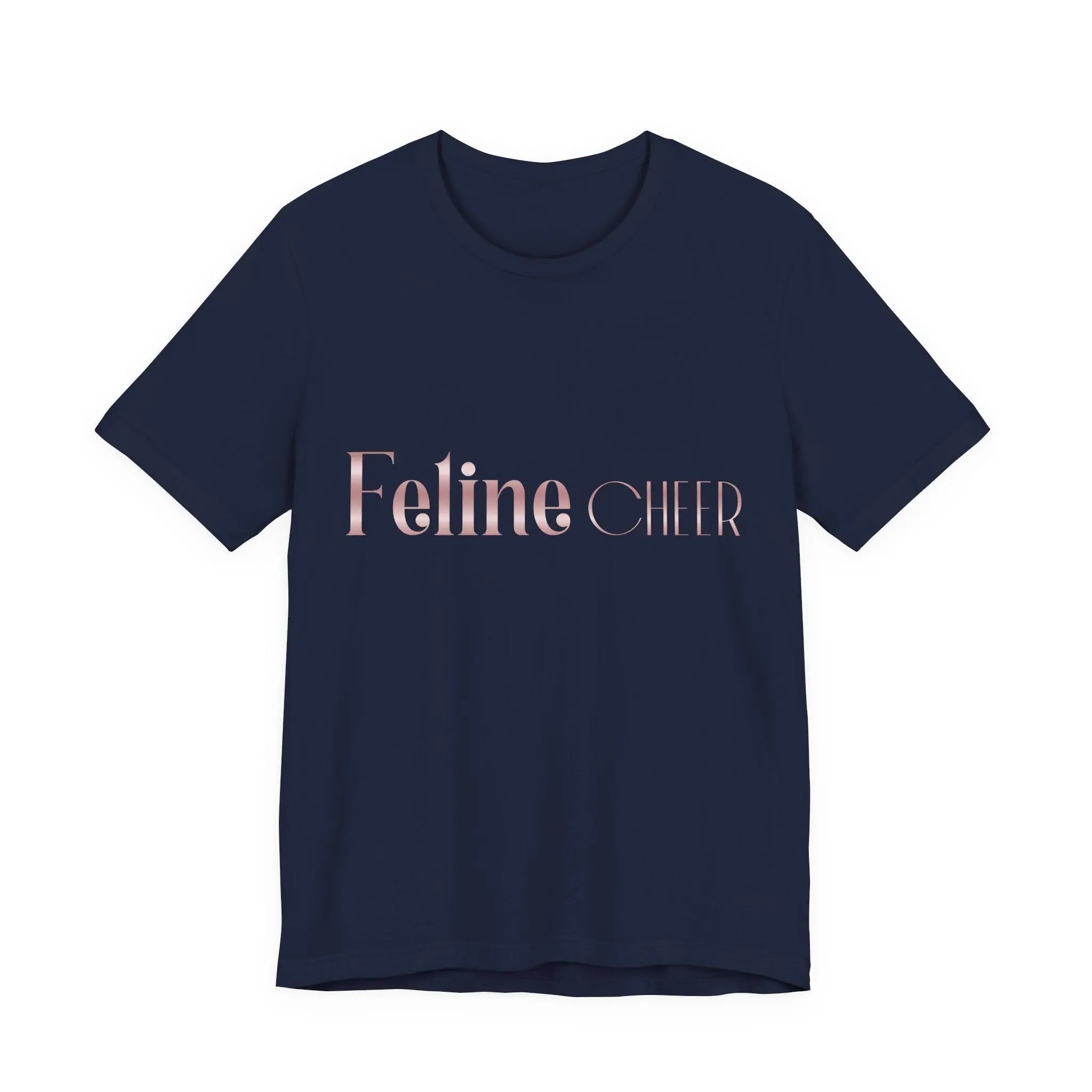 Feline Chic T‑Shirt — Pink Metallic "Feline Chic" Graphic Tee - Chic Kitty