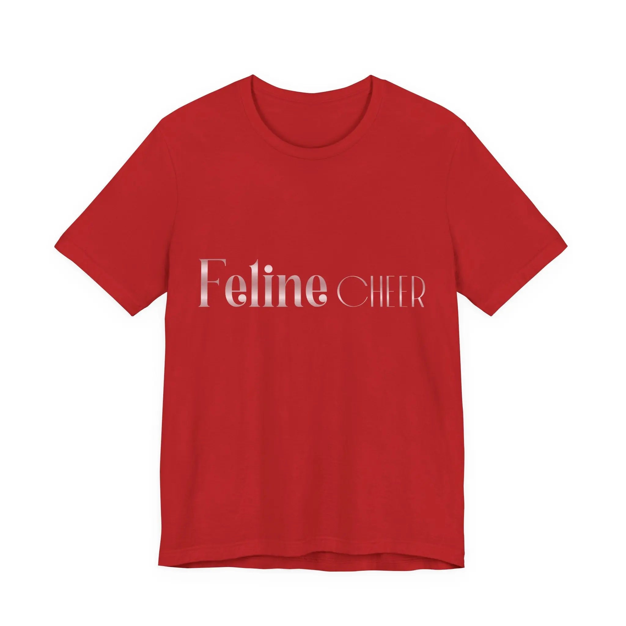 Feline Chic T‑Shirt — Pink Metallic "Feline Chic" Graphic Tee - Chic Kitty