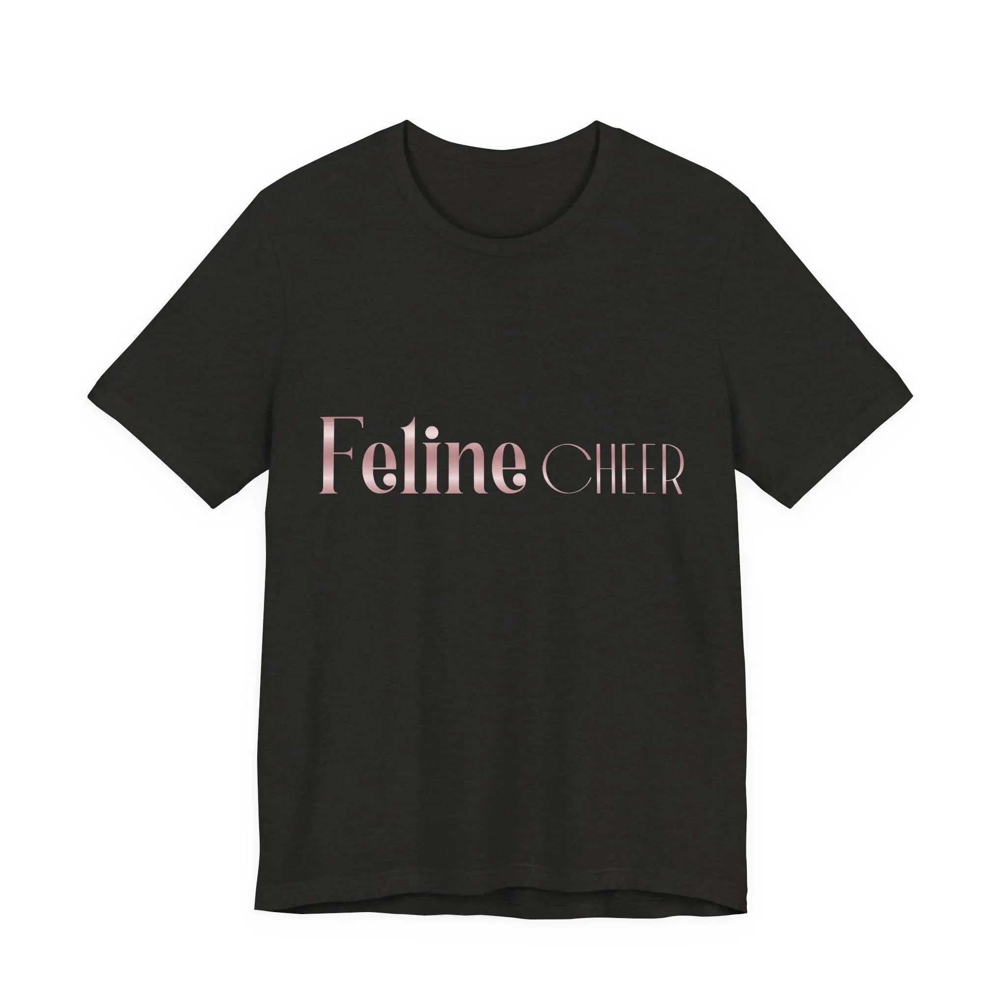 Feline Chic T‑Shirt — Pink Metallic "Feline Chic" Graphic Tee - Chic Kitty