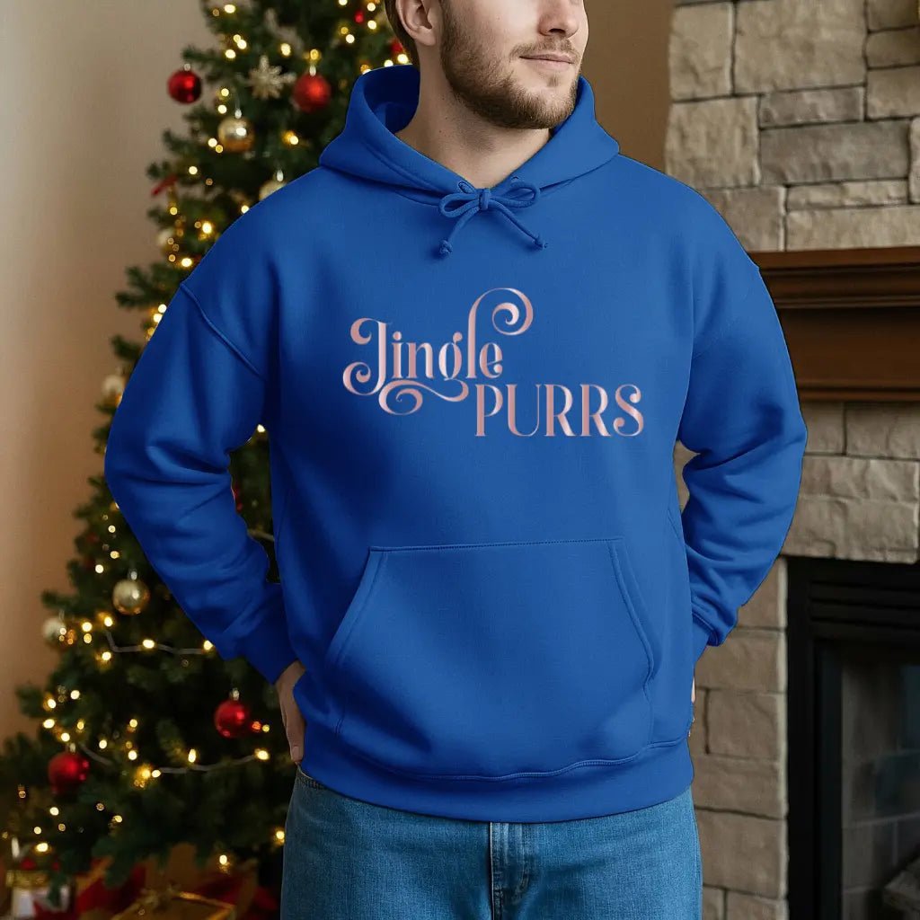 Hoodie — 'Jingle Purrs' Cozy Cat Christmas Pullover - Chic Kitty
