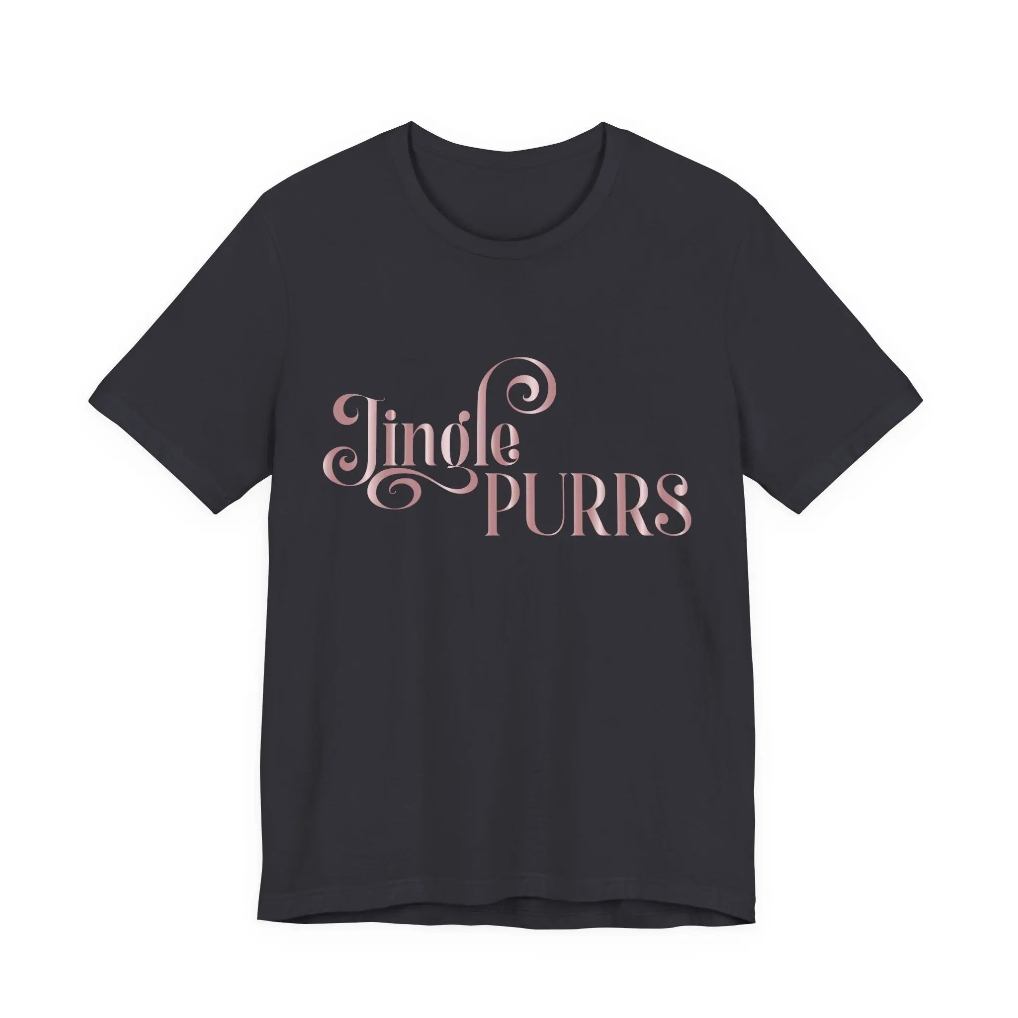 Jingle Purrs Christmas Tee — Festive Cat Holiday Shirt - Chic Kitty