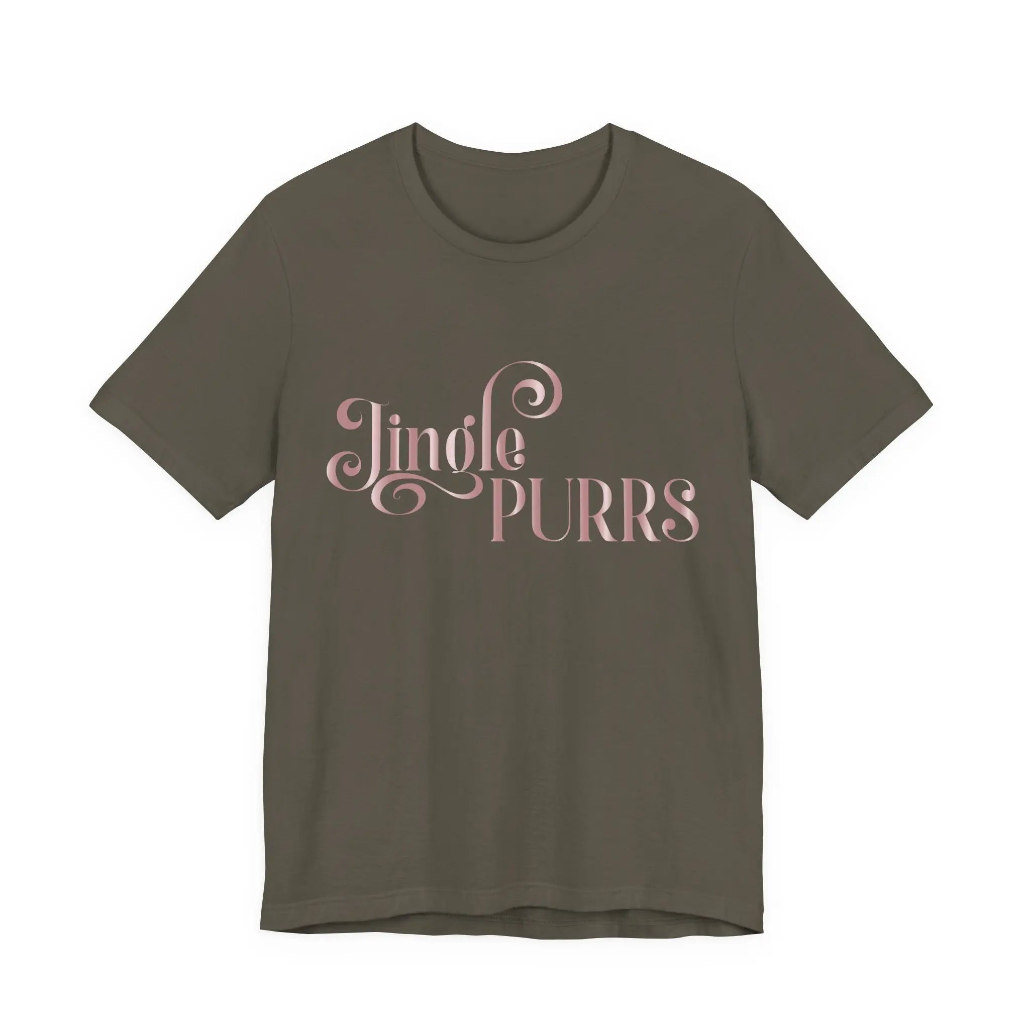 Jingle Purrs Christmas Tee — Festive Cat Holiday Shirt - Chic Kitty