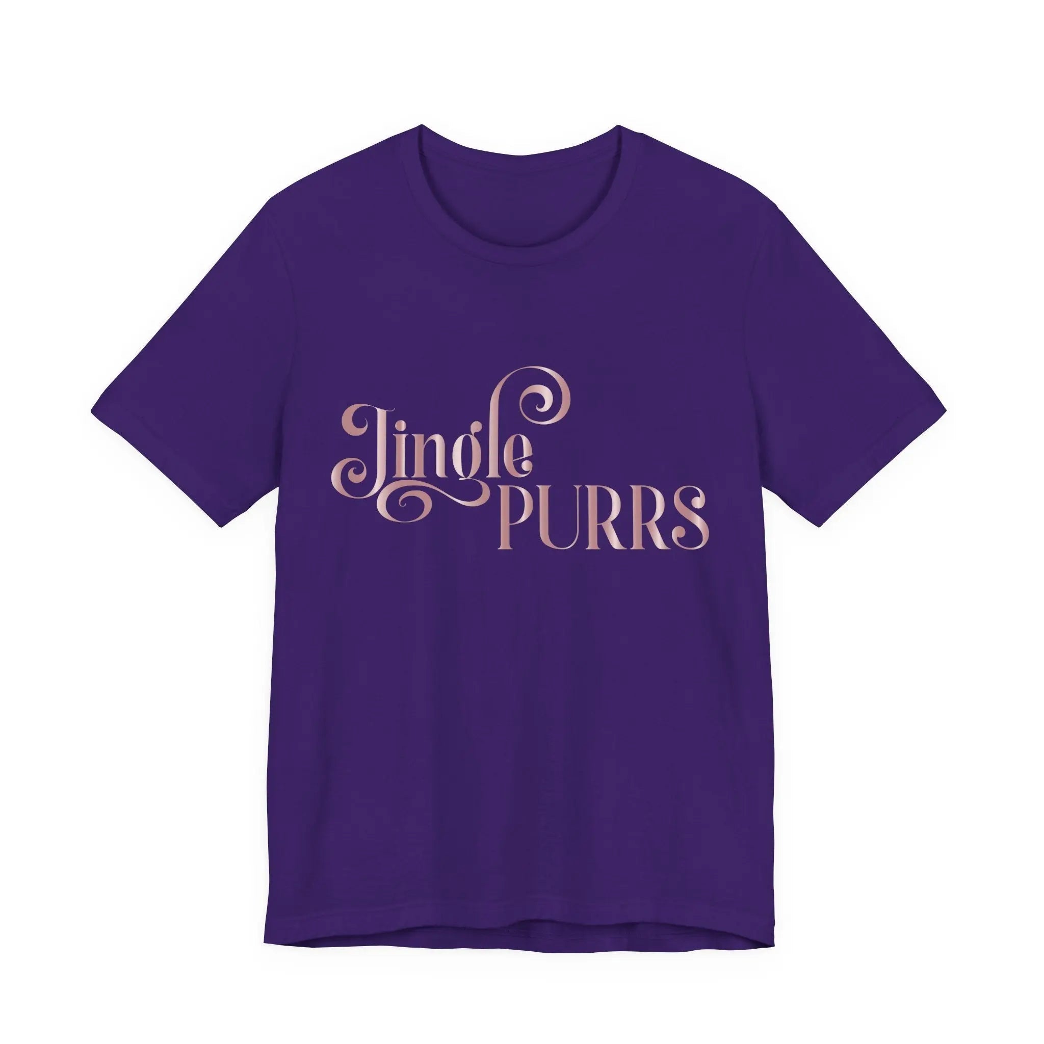 Jingle Purrs Christmas Tee — Festive Cat Holiday Shirt - Chic Kitty