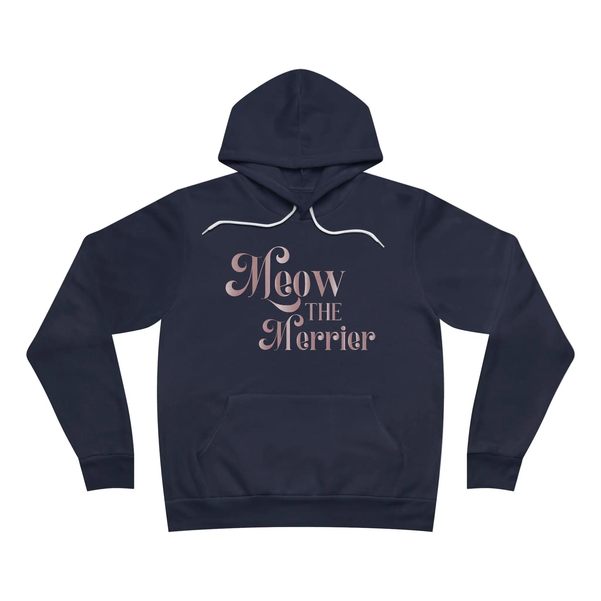 Meow the Merrier Hoodie - Cat Lovers Holiday Mood Merchandise Unisex Pullover - Chic Kitty