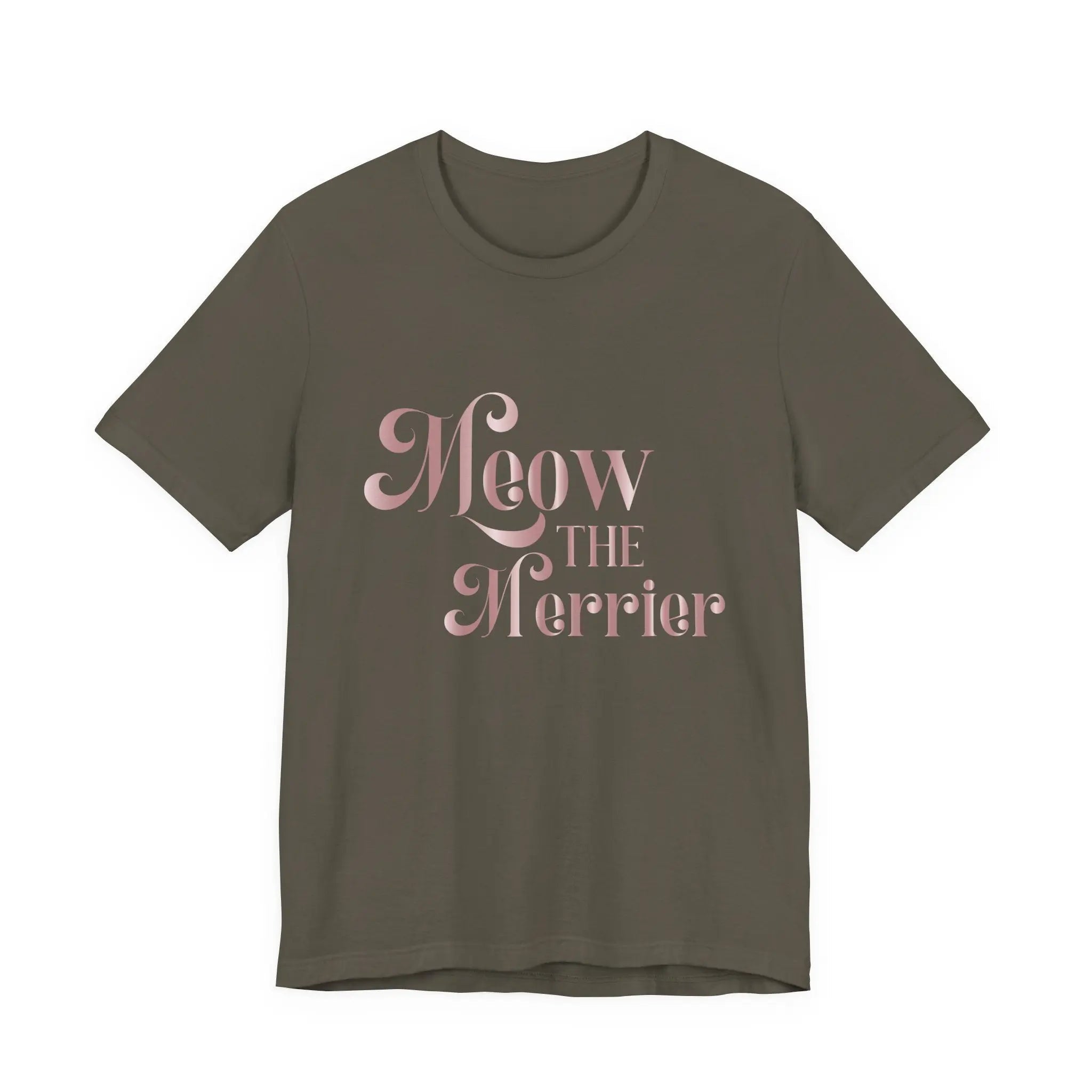 Meow the Merrier Unisex T-Shirt for Cat Lovers Unique Holiday Mood Merchandise - Chic Kitty
