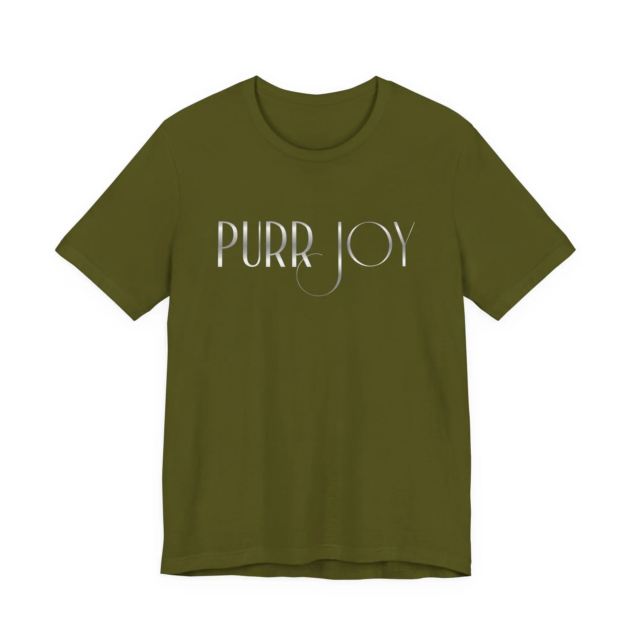 Minimal Purr Joy Tee — Subtle Text Graphic T-Shirt - Chic Kitty