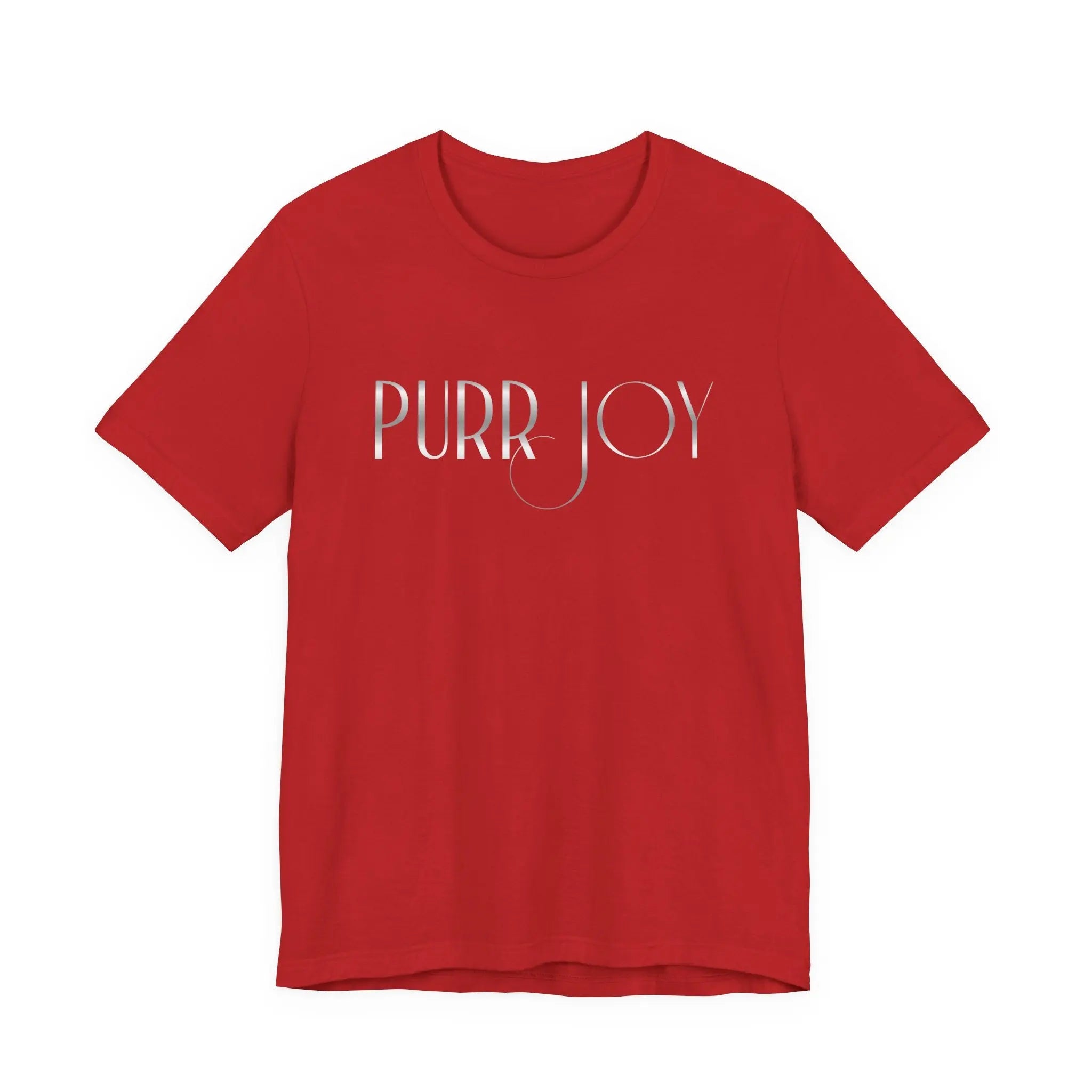 Minimal Purr Joy Tee — Subtle Text Graphic T-Shirt - Chic Kitty