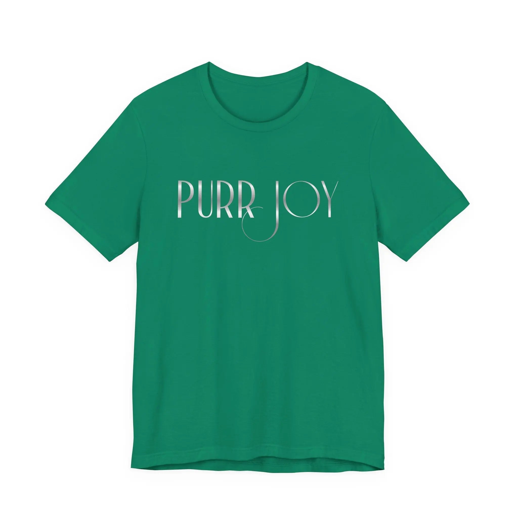 Minimal Purr Joy Tee — Subtle Text Graphic T-Shirt - Chic Kitty