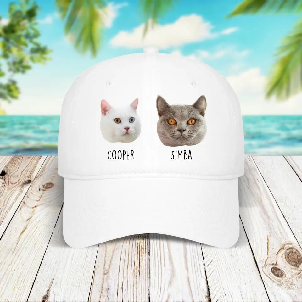 Personalized Cat Photo Baseball Cap - Chic Kitty