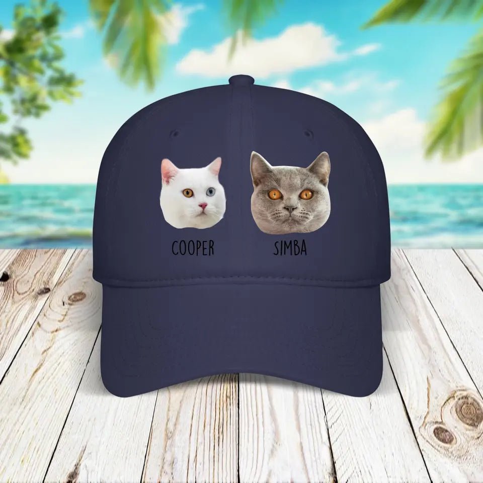 Personalized Cat Photo Baseball Cap - Chic Kitty