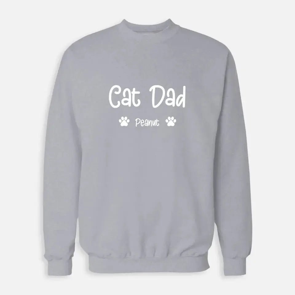 Personalized Gifts for Dad - Cat Dad Sweatshirt - Chic Kitty