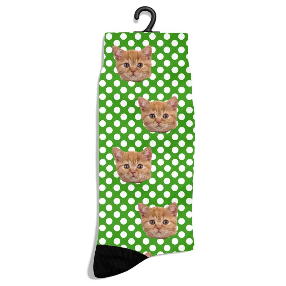 Personalized Ladybug Pattern Cat Socks - Chic Kitty