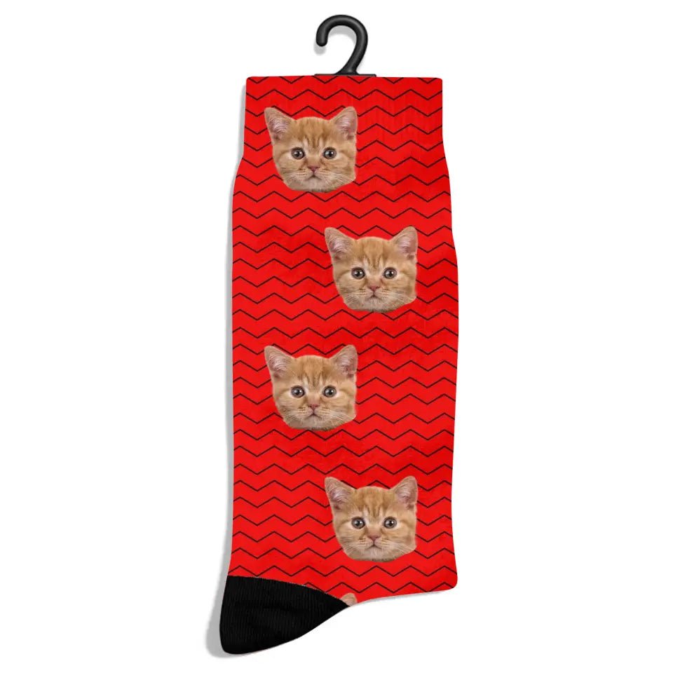 Personalized Ladybug Pattern Cat Socks - Chic Kitty
