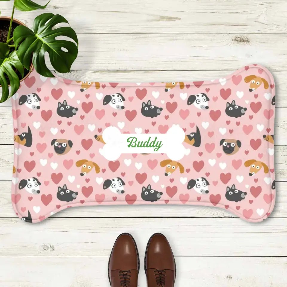 Personalized Pet Feeding Mat - Chic Kitty