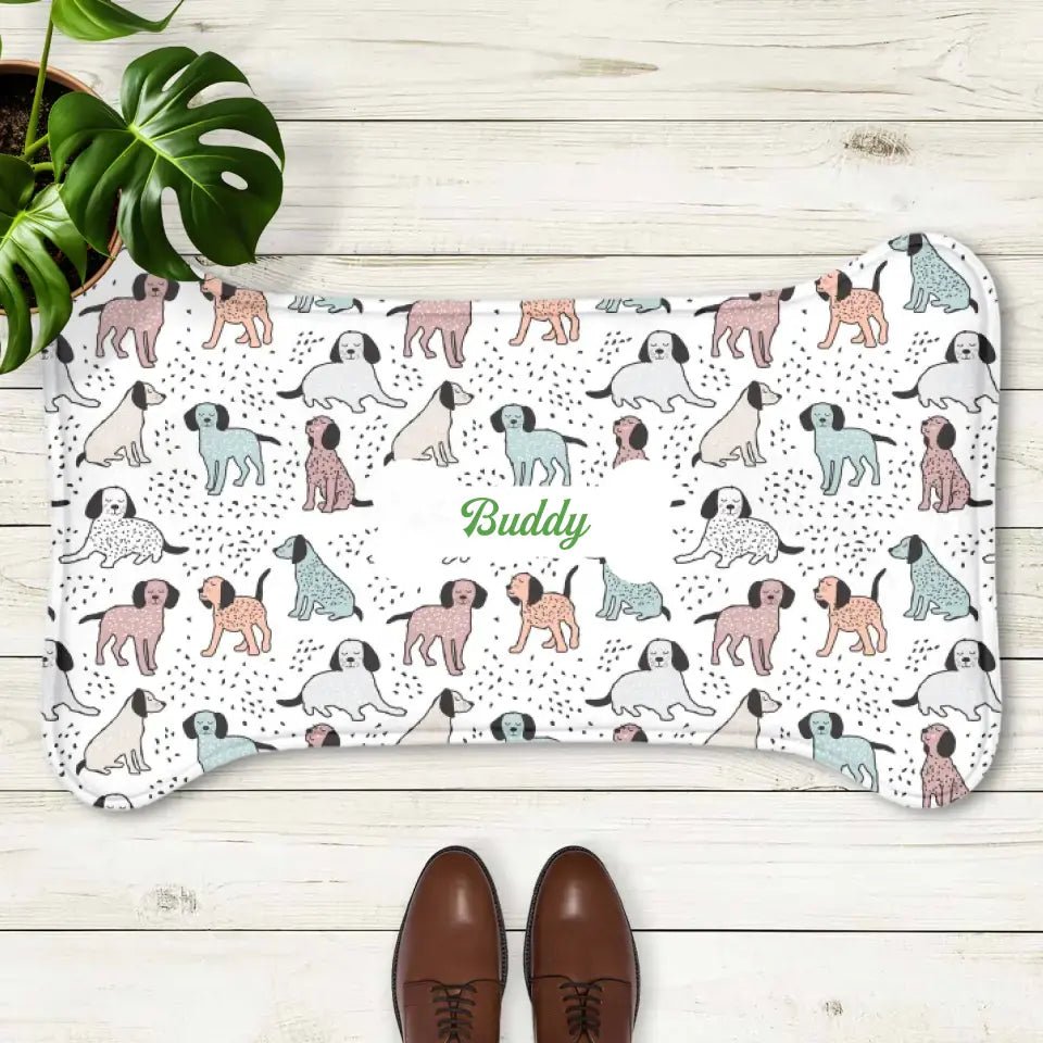 Personalized Pet Feeding Mat - Chic Kitty