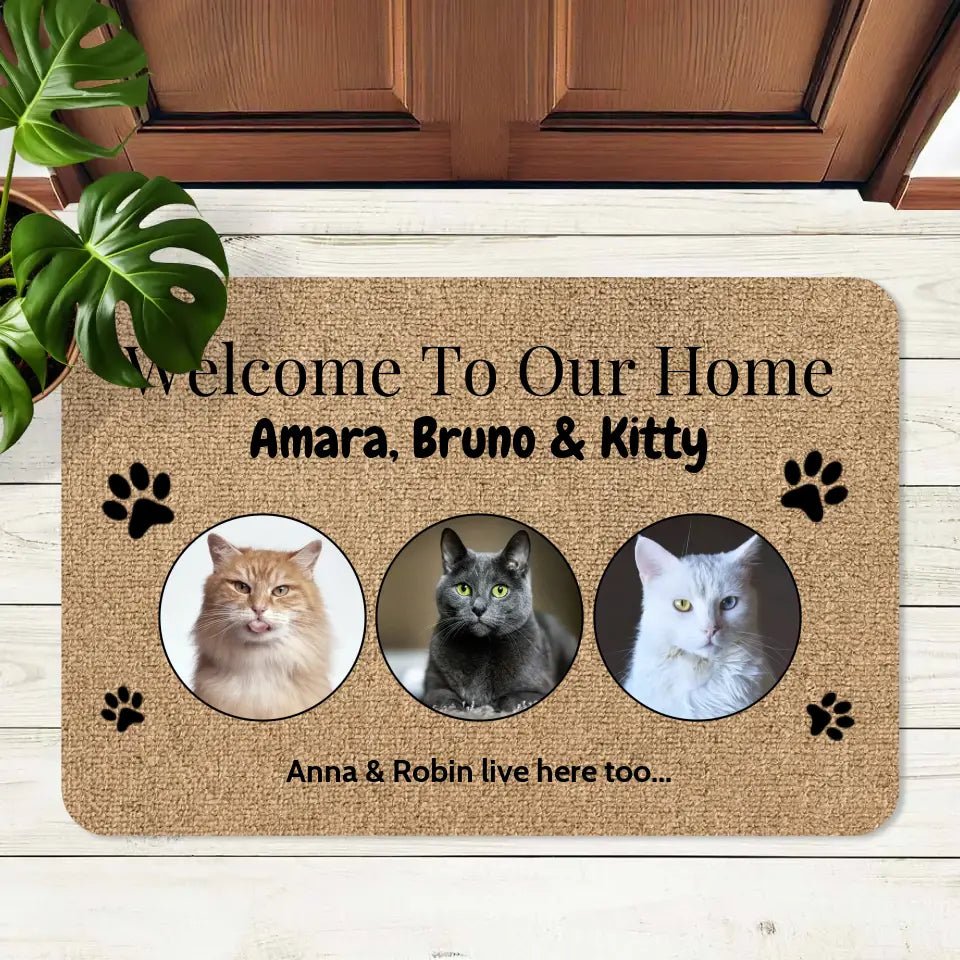 Personalized Photo - Individual Doormat - Chic Kitty