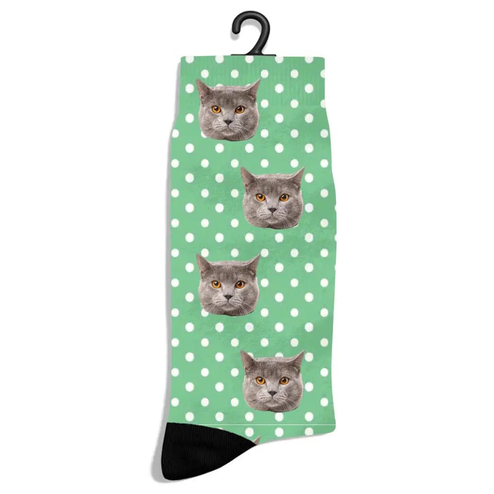 Personalized Summer Pattern Cat Socks - Chic Kitty