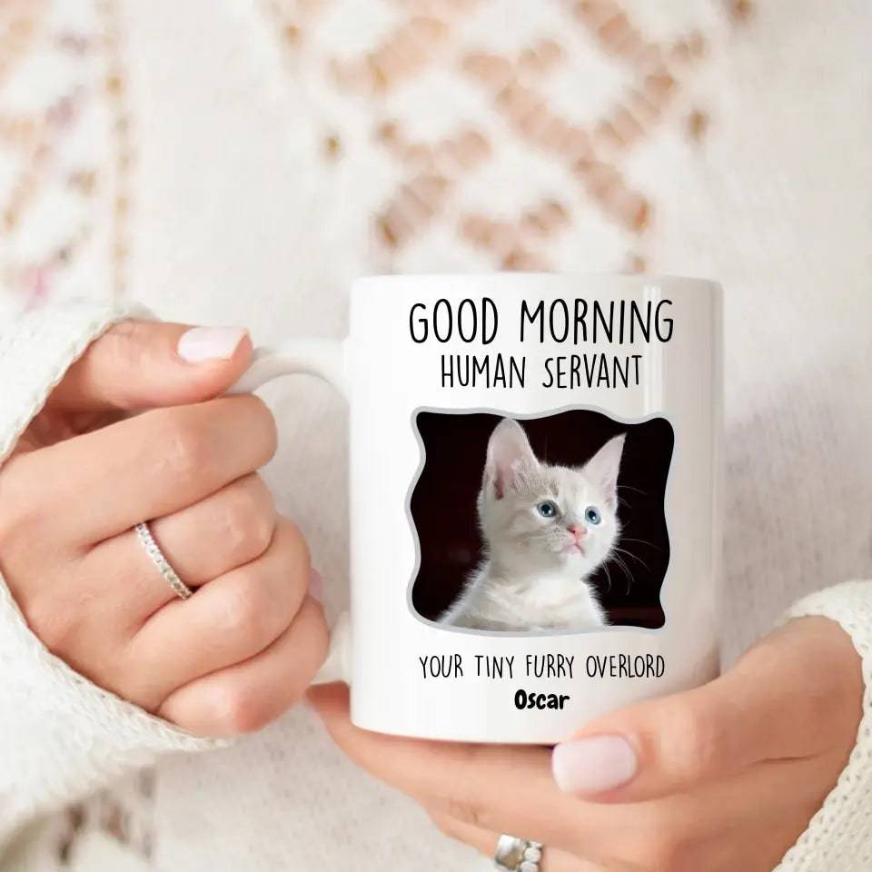 Custom Personalized Good Morning Human Servant Pet Mug