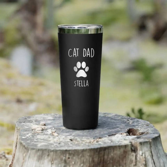 Personalized Cat Dad 22oz Tumbler - Gift for Pet Owner