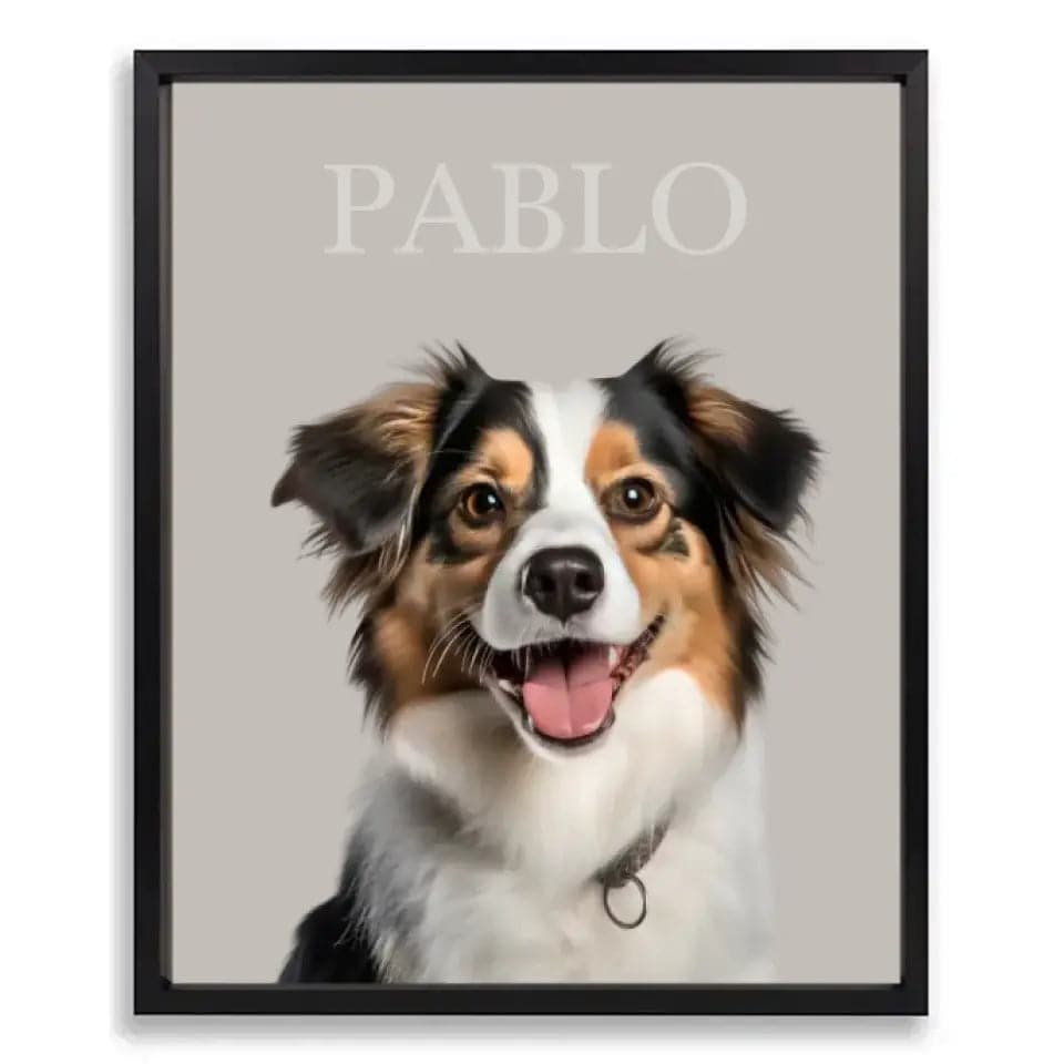 Custom Pet Photo Poster with Frame - Chic Kitty