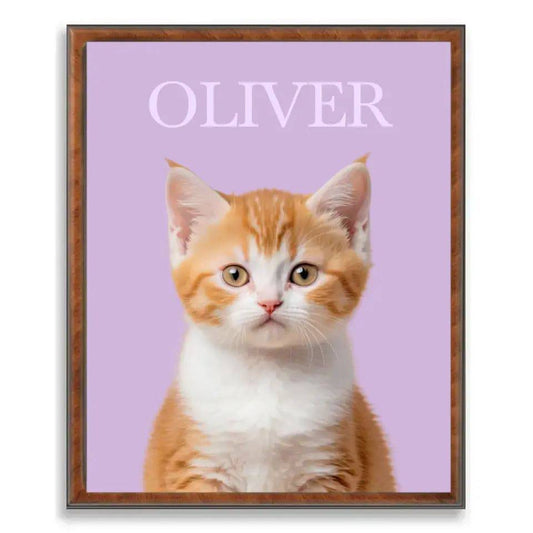 Customized Cat Photo Poster with Frame