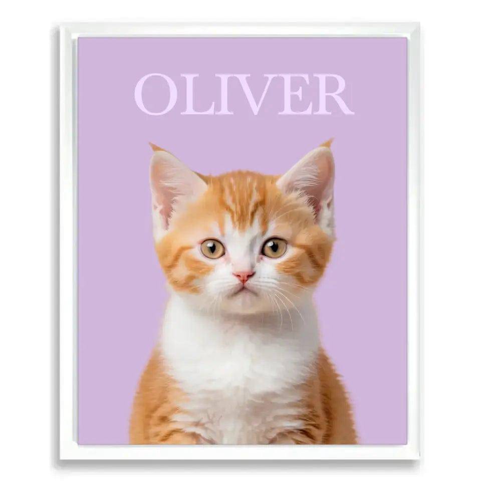 Customized Cat Photo Poster with Frame