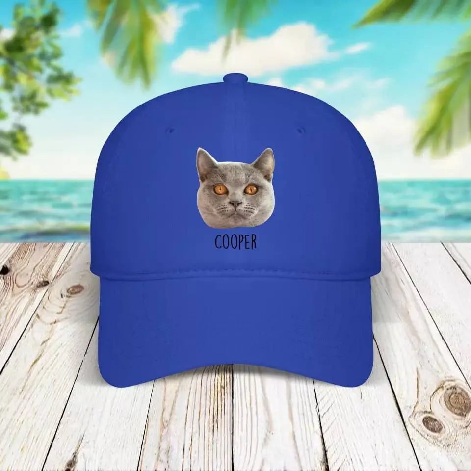 Personalized Cat Photo Baseball Cap - Chic Kitty