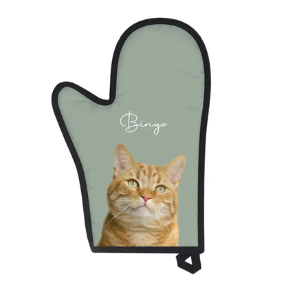 Custom Personalized Cat Photo Oven Glove - Gift for Cat Lovers - Chic Kitty