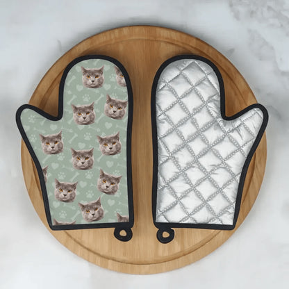 Custom Personalized Cat Photo Oven Glove - Gift for Cat Lovers - Chic Kitty